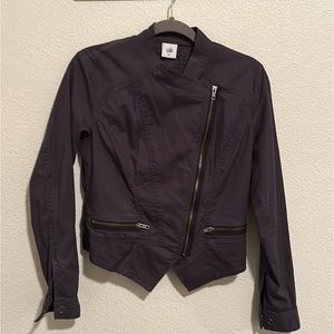 Women’s CAbi zip cotton moto jacket
